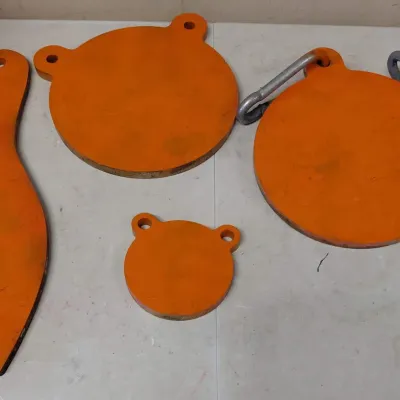 Ar500 Hardened 1/2" Steel Gong Targets for Rifle/Handgun