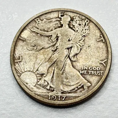 1917 S - Walking Liberty - Silver Half Dollar