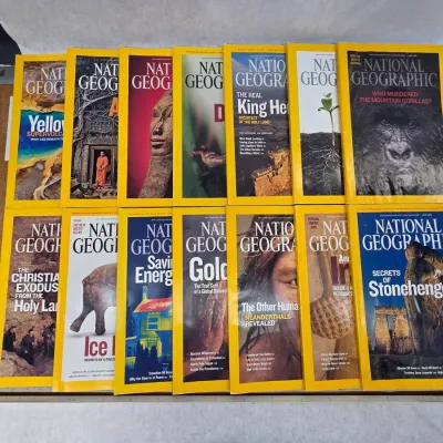 14 Copies of 2008 and 2009 National Geographic Magazines