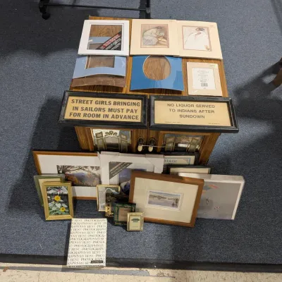 Large Lot Frames & Location Photos: Varying Sizes 3"x 4" to 11 1/2" x 14 1/4" Refer To Photos - Estate Sales...