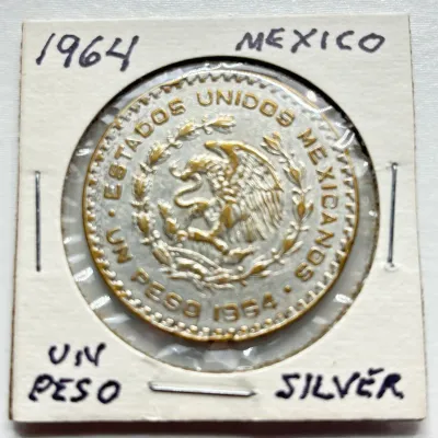 1964 - Mexico Silver Dollar - Un Peso