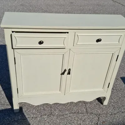 Vintage Wooden Off-White Wall Mounted Cabinet