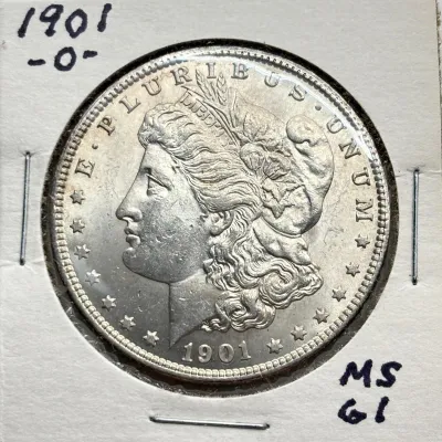 1901 0 - Morgan Silver Dollar - MS61