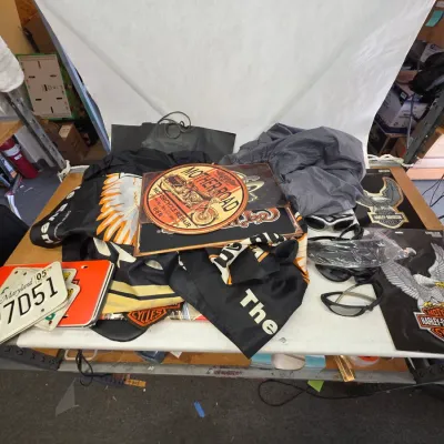 Large Collection of Vintage Harley-Davidson Flags, Patches, Posters, and More!