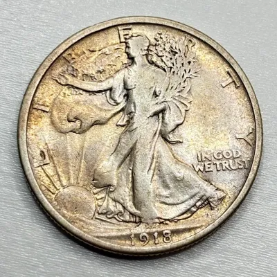 1918 - Walking Liberty - Silver Half Dollar