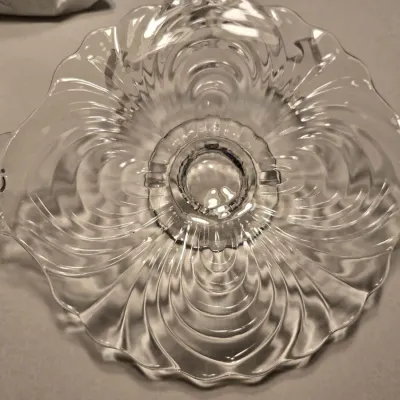 Cambridge Caprice Clear Stem 300 Glass Cake Stand, c.1935