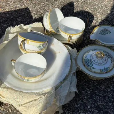 Noritake Hand Painted Minaret Pattern Porcelain Tea Set