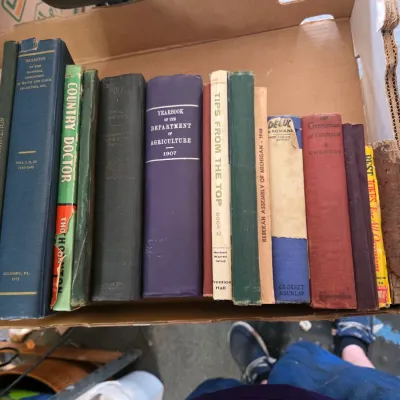 Sale Photo Thumbnail #97: Collection of 21 Antique and Vintage Books of Various Genres