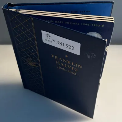 Book of 35 Franklin Half Dollars - Date Range 1948 - 1963