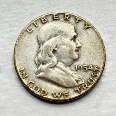 1954 - Franklin Silver Half Dollar (1 of 2)