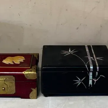 Vintage Asian Style and Novelty Jewelry Box Lot of 4