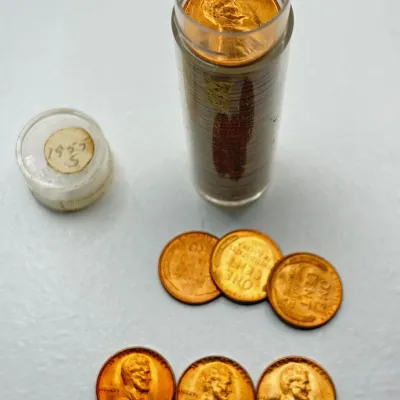 1955 S - Key Date - Full Roll Lincoln Wheat Cents - BU