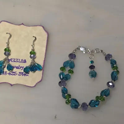 Swarovski Crystal Bracelet and Earring Set