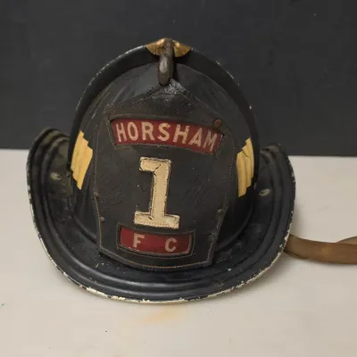 Cairns and Brother Fire Helmet w/ Horsham No. 1 Leather Shield