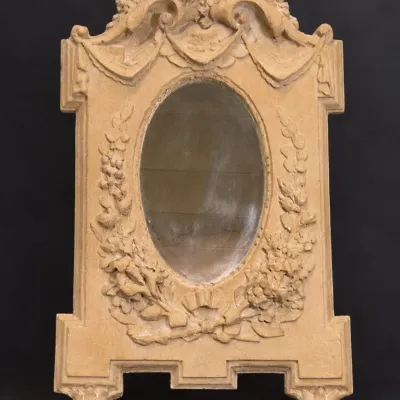 Gargoyles Studio Vintage Ornate Floral Plaster Vanity Mirror Brooklyn NY - Potterville