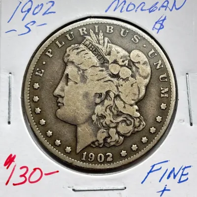1902 S - Morgan Silver Dollar