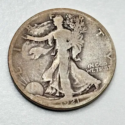 1921 S - Walking Liberty - Silver Half Dollar