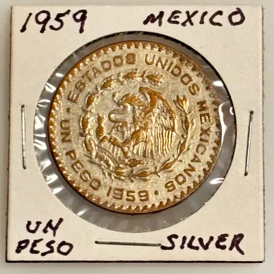 1959 - Mexico Silver Dollar - Un Peso