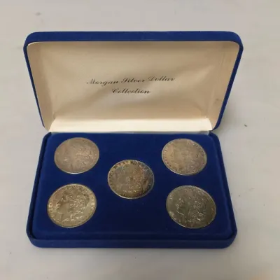 Morgan Silver Dollar Collection with Case