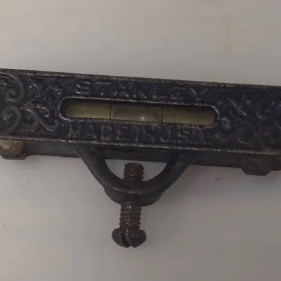 Antique Stanley Metal Screw on Level