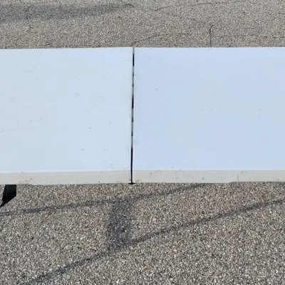 2 White Folding Tables