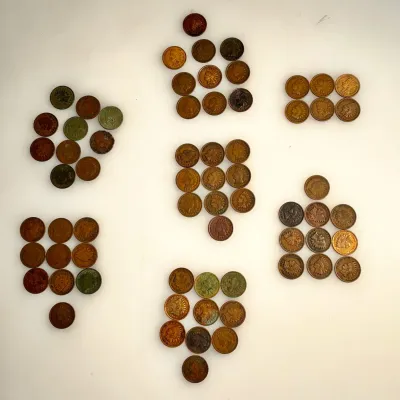 Lot of 65 Indian Head Cents - (22) 1800s / (43) 1900s