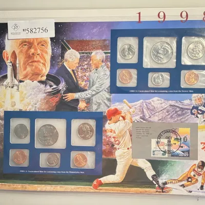 1998 - Uncirculated Mint Set and Stamps