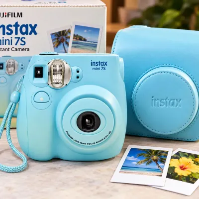 Sky Blue Fuji Instax Mini 11 With Sky Blue Case Instant Camera- In Case - Potterville