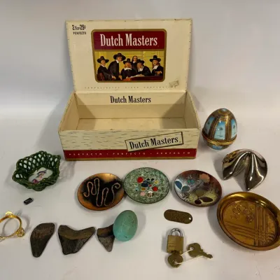Vintage Dutch Masters Cigar Box & Decorative Collectibles Lot #4