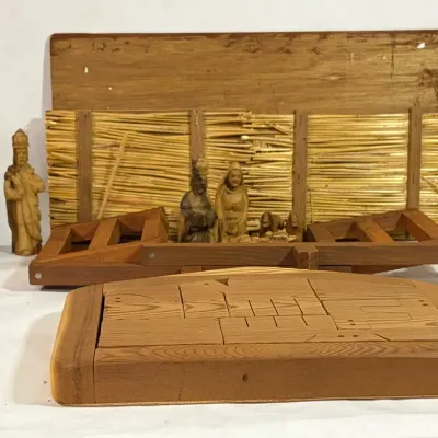 2 Vintage Nativity Scene Sets
