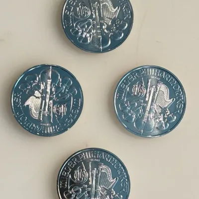 Lot of 4 - 1 oz - .999 Fine Silver - 2019 Philharmonic Silver Rounds (1 of 3)