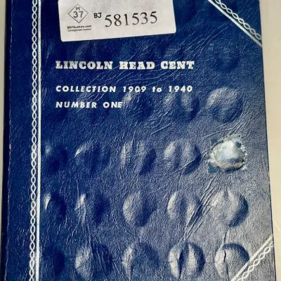 Lincoln Head Cent Book 1 - 42 Coins - Date Range 1909 - 1940