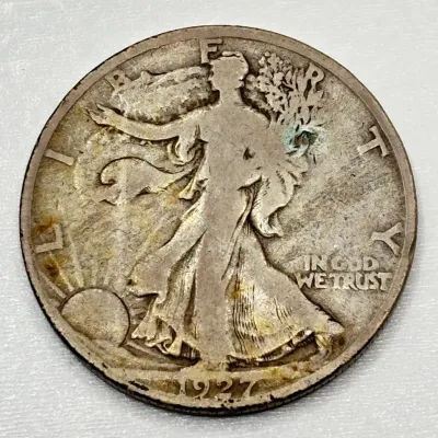 1927 S - Walking Liberty - Silver Half Dollar