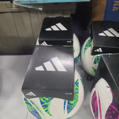 Mixed Lot of 9 Adidas Major League Soccer Size 5 Club Soccer Balls - White, Silver, Berry Purple