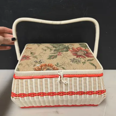 Vintage Sewing Basket by Bacon Basketware