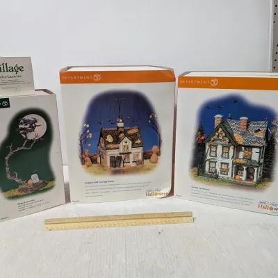Department 56 Vintage Halloween Creepy Lot: Refer To Photos For Pieces - Estate Sales Warehouse (GR)