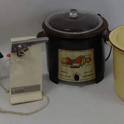 Vintage Kitchen Collection -Electric Wearever Griddle, Black and Decker Electric Can Opener...
