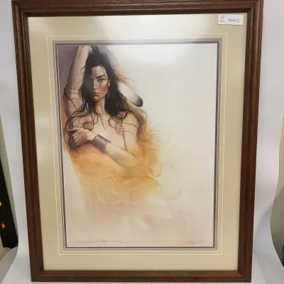 Framed Ox Franca "Destiny" Signed and Numbered Native American Print 964/999 w/ Hadley House COA