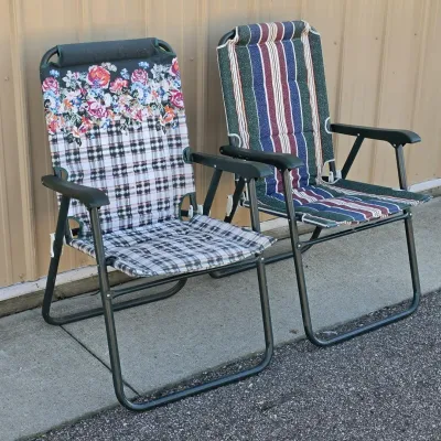 Two Padded Folding Chairs