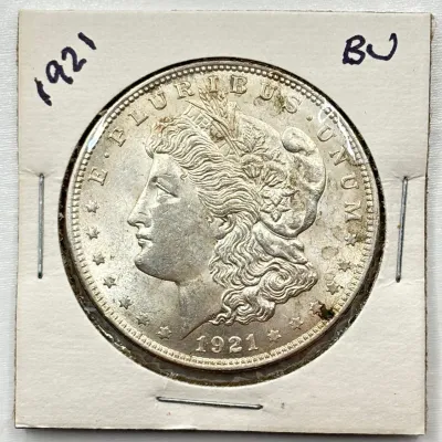 GEM BU - 1921 - Morgan Silver Dollar