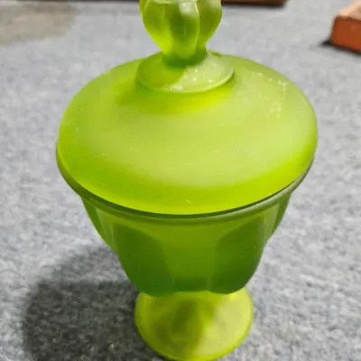 Vintage Green Sugar Bowl - Estate Sales Warehouse (GR)