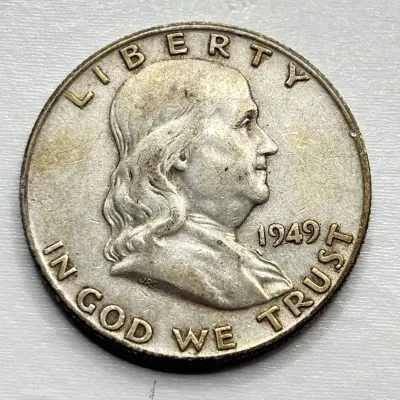 1949 D - Silver Franklin Half Dollar