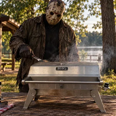 Better Homesand Gardens Portable Stainless Steel Tabletop Propane Grill