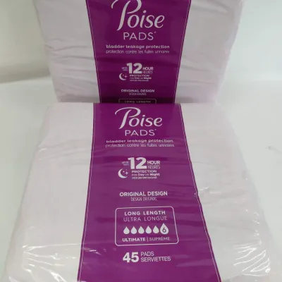2 NIB Packs of Poise Pads - Long Length, Ultra