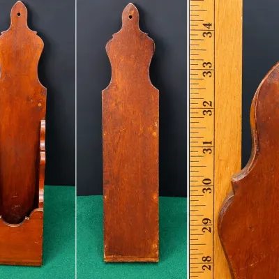Vintage 33 Inch Solid Wood Hearth Box for Candles and Pipes with Tiered Side Supports - Potterville