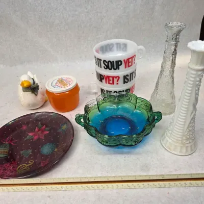 Small Collection of Various Vintage Glass Decorations