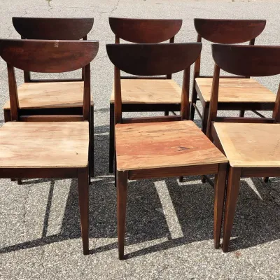 Set of 6 Danish Modern Dining Room Chairs