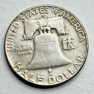 1961 D - Silver Franklin Half Dollar