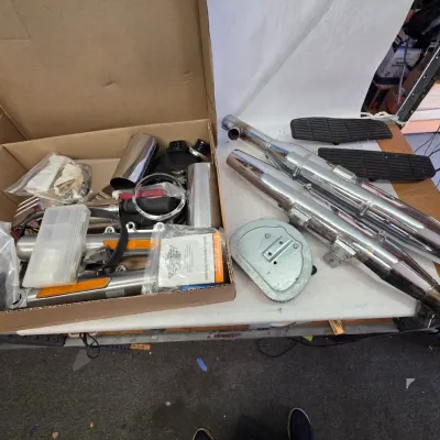 2 Boxes of Various Harley-Davidson Parts Unknown Year and Model