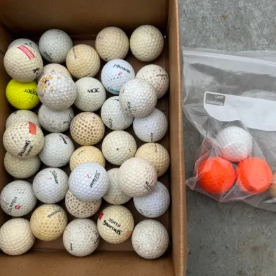 Assorted Bulk Golf Balls Lot: Practice and Range Balls Collection